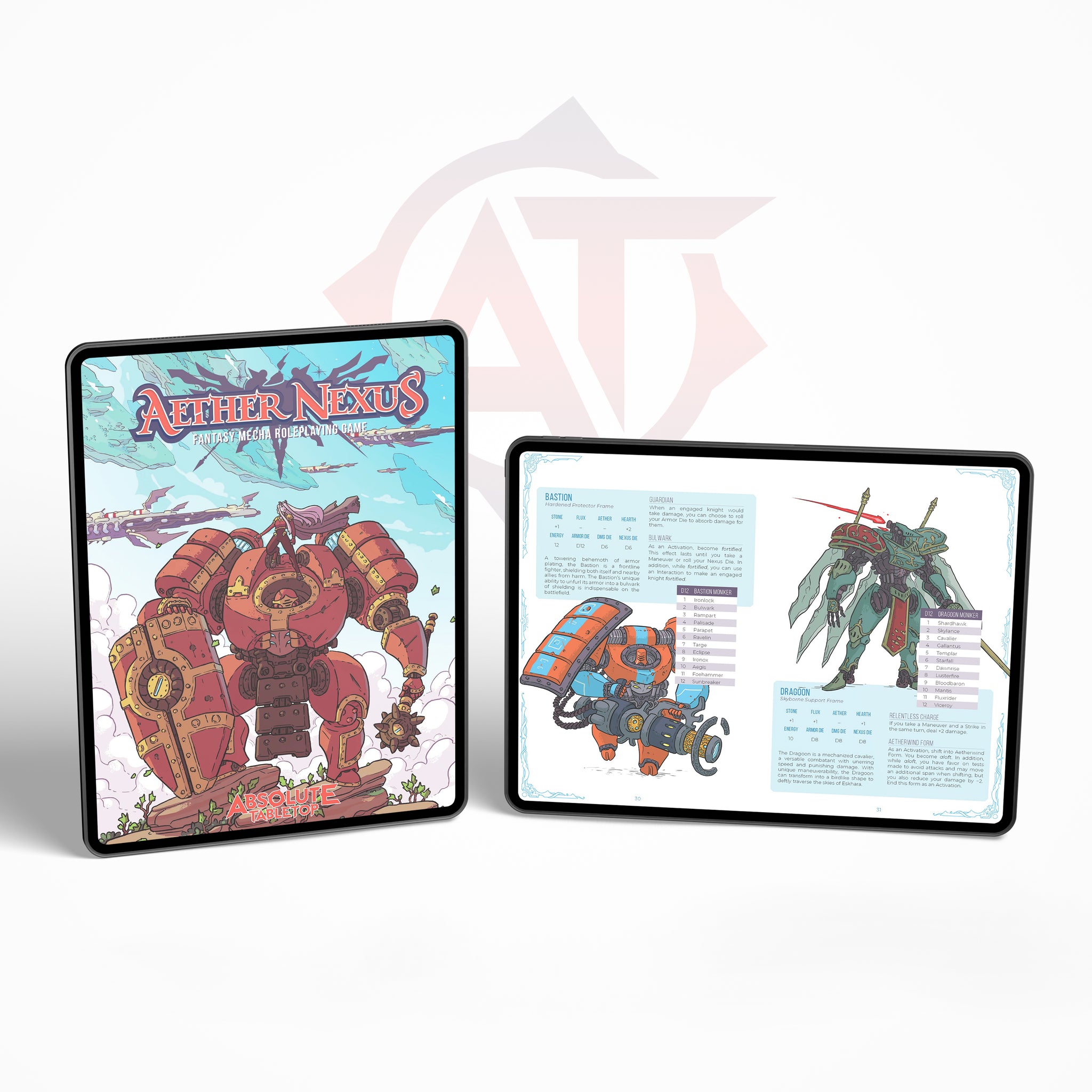 Mecha Hack Aether Nexus: Fantasy Mecha Roleplaying Game – Absolute Tabletop